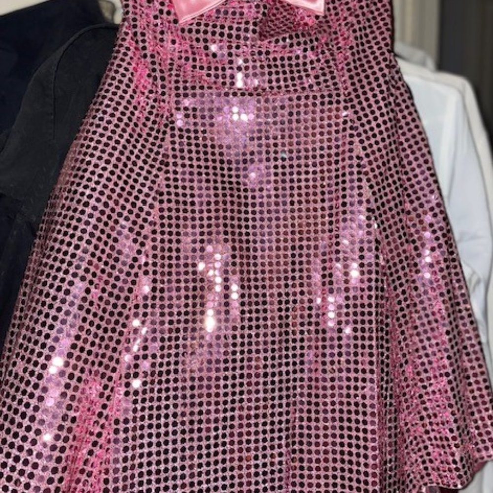 Vintage strapless sequined dress